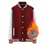 Men's And Women's Baseball Uniforms Custom Printing Embroidery Couples Warm Jacket All-match Plus Velvet Jacket 3xl