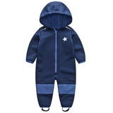 Children's ski suits soft shell children's jumpsuits boys and girls jumpsuits warm waterproof windproof thin section