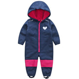 Children's ski suits soft shell children's jumpsuits boys and girls jumpsuits warm waterproof windproof thin section